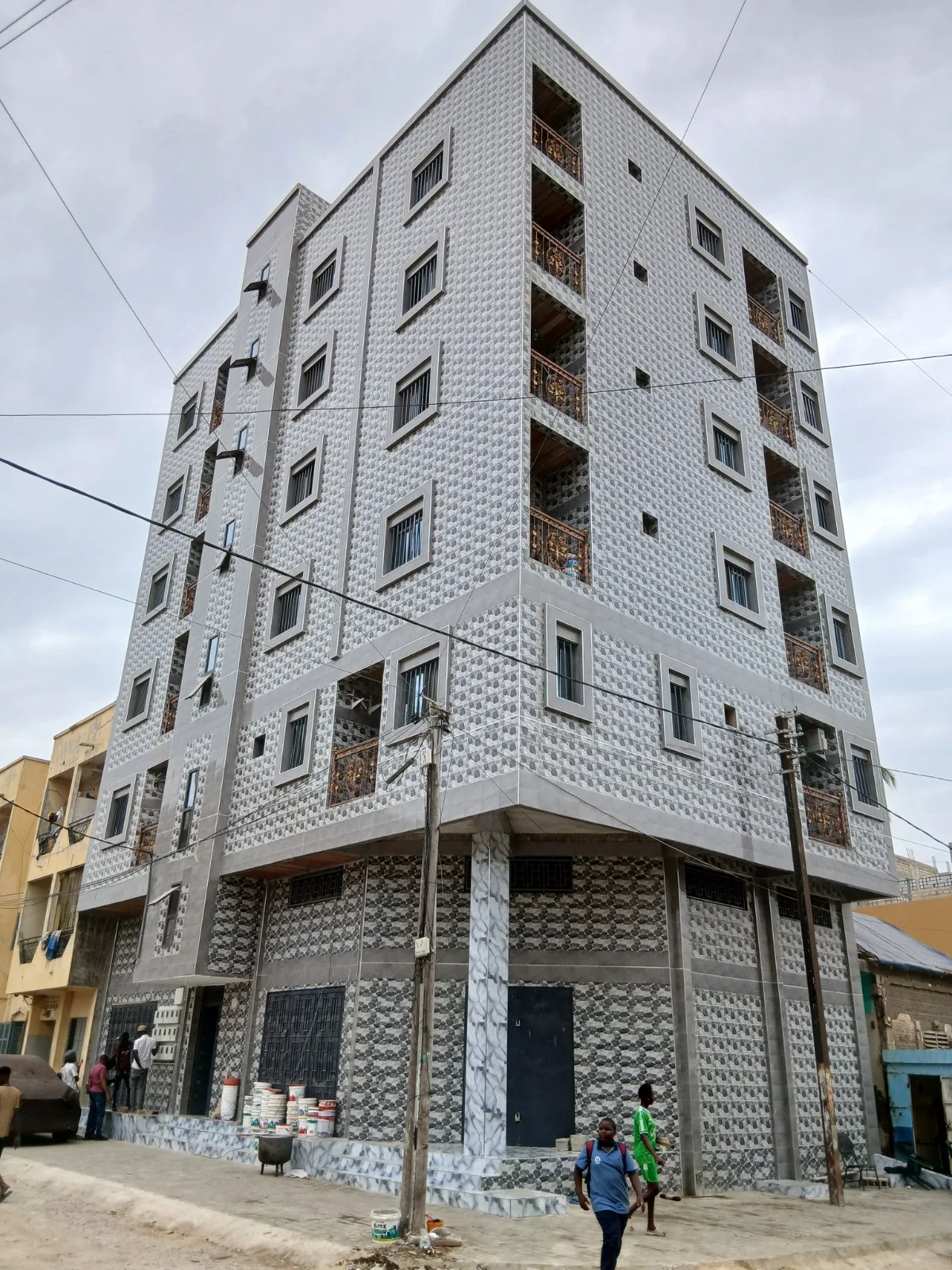Immeuble à façade carrelée